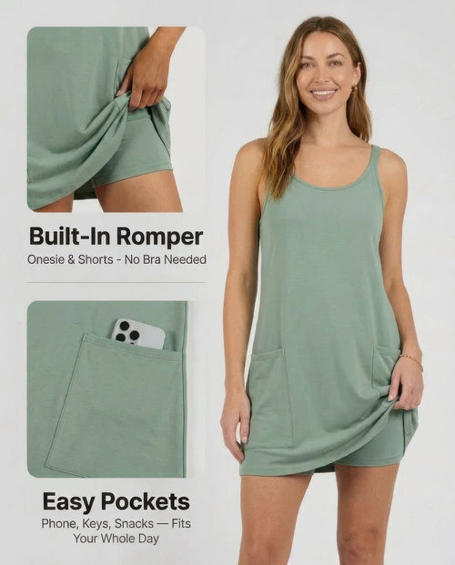 The Everyday Dress — Built-In Romper